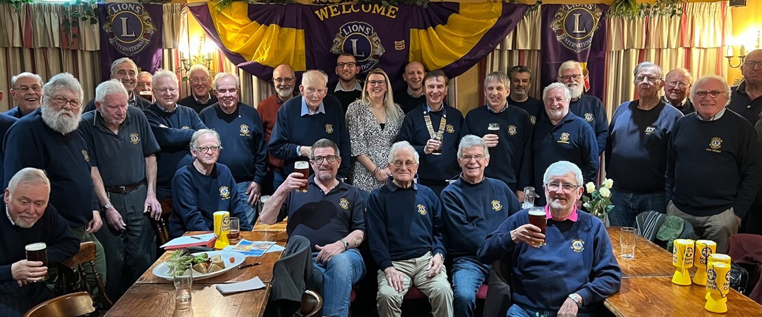 Lions Club members at a community event